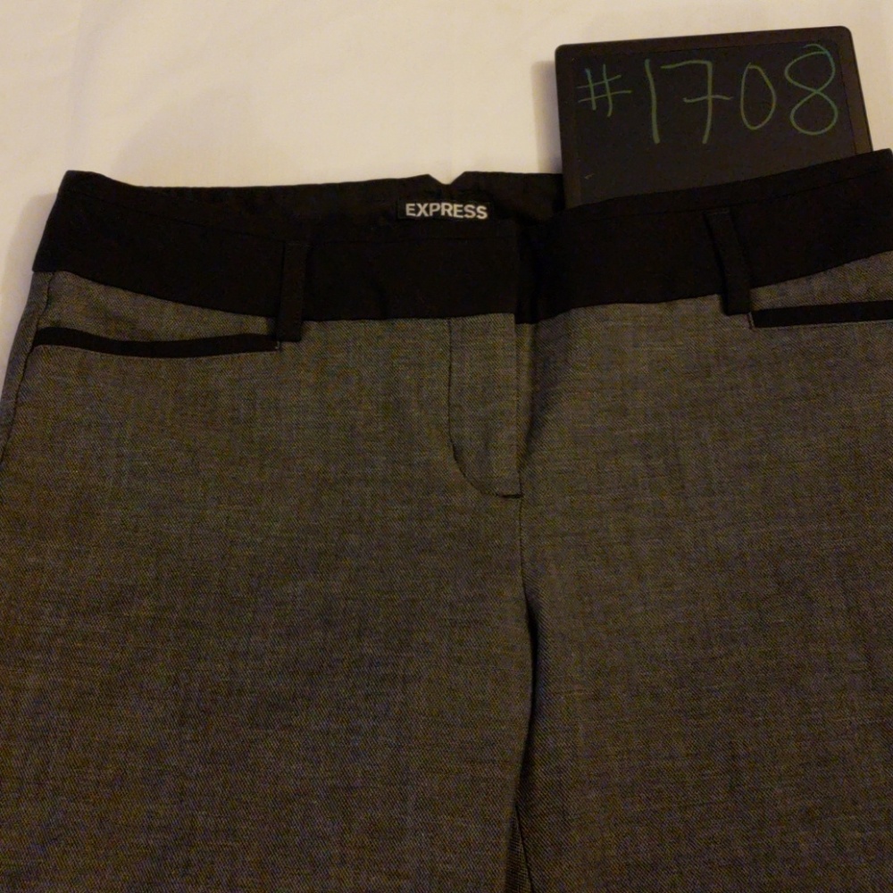 Express Columnist Pant Gray And Black Size 4r - image 8